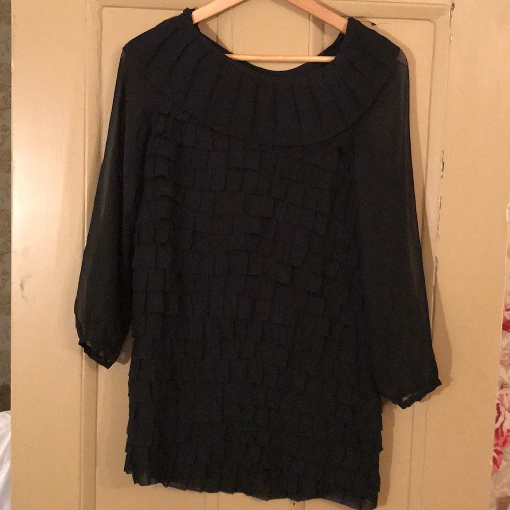 Black layered cocktail dress